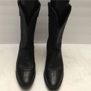 Laredo Black Leather Western Boots